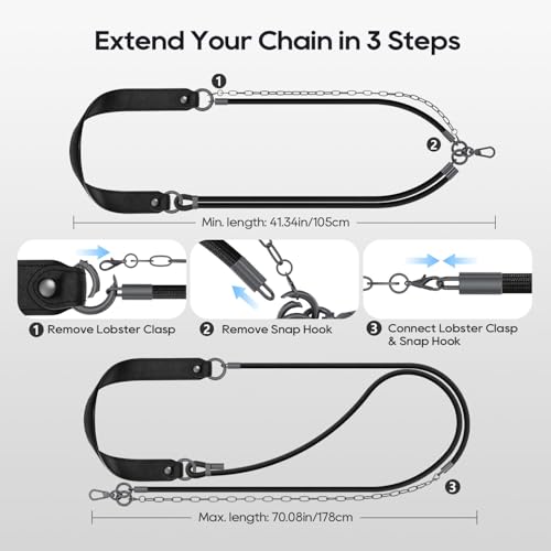 Image of Phone Lanyard, Detachable Cell Phone Lanyard Universal Crossbody Neck Strap with Tether Tabs for Smartphones
