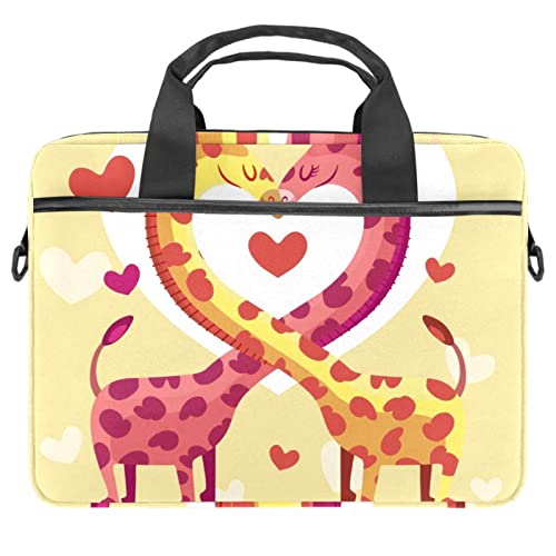 Sacoche ordinateur 13-14.5 pouces éléphant et girafe pour le quotidien