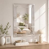 Muzilife Spiegel Rahmenloser Wandspiegel 90x60cm Rechteckiger – Ansicht 2