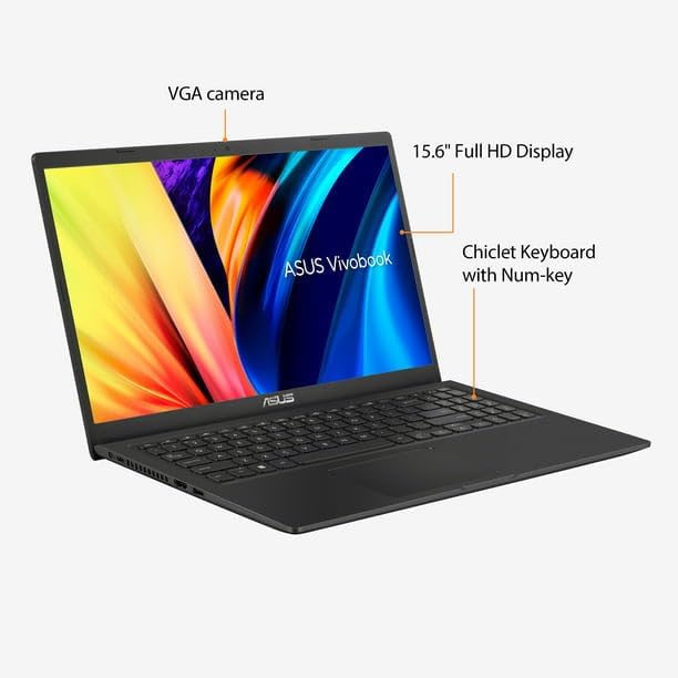 Miniatura 2 de ASUS Vivobook Laptop FHD de 15.6 pulgadas  Intel Core i5-1135G7  Gráficos Intel Iris Xe  8 GB de RAM  SSD de 1024 GB  Windows 11 Home  Negro