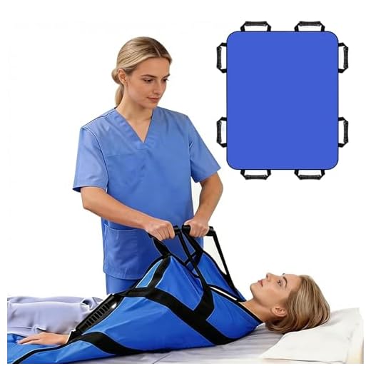 Transfer Board for Patient Lifter, Sliding Cloth for Bedridden with 8 Handles, Patient Transfer Board 120 x 100 cm, Reusable Sliding Mat Care, Sliding Sheet Patients Seniors