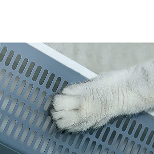 Cajas de Arena Caja de arena de gato para mascotas Semi-incluido con cubierta extraíble para salpicaduras de plástico para chapoteo inodoro con scoop gato bandejas de bastidores suministros para masco