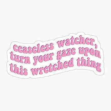 Pastel Thing Ceaseless Wretched Pink TMA Retro Magnus The Archives Watcher Sticker Decal Vinyl - Peel and Stick to Any Smooth Surface