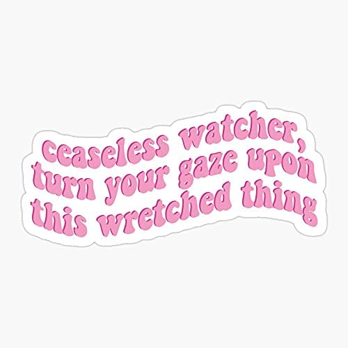 Pastel Thing Ceaseless Wretched Pink TMA Retro Magnus The Archives Watcher Sticker Decal Vinyl - Peel and Stick to Any Smooth Surface