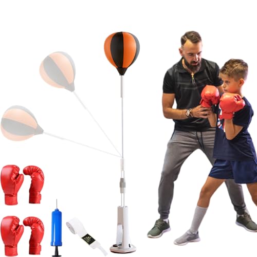 Boxständer, 130-150cm Höhenverstellbarer Punchingball, Boxbirne Stehend mit Starken Saugnäpfen, Box Ständer Standboxtrainer mit 2 Paar Handschuhe 1 Pump Geeignet für Boxausrüstung, Workout-Ausrüstung Boxständer, 130-150cm Höhenverstellbarer Punchingball, Boxbirne Stehend mit Starken Saugnäpfen, Box Ständer Standboxtrainer mit 2 Paar Handschuhe 1 Pump Geeignet für Boxausrüstung, Workout-Ausrüstung
