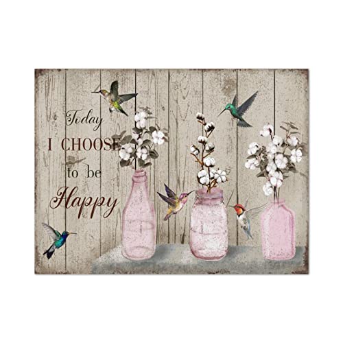 Panneau en bois Today I Choose to Be Happy : le secret du bonheur dans votre déco