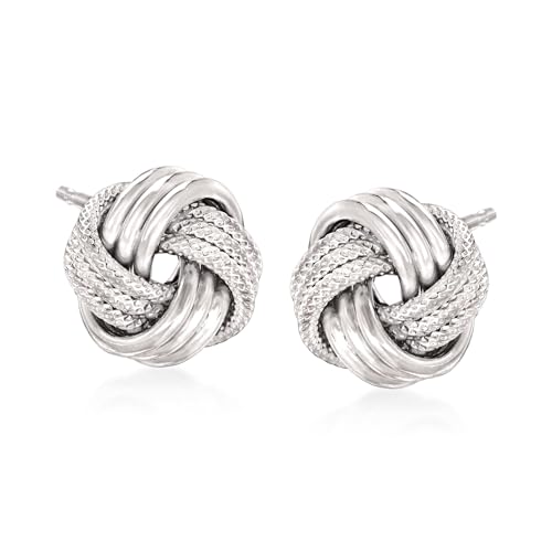Ross-Simons Italian Sterling Silver Love Knot Earrings