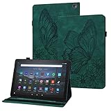 [Étui en cuir PU]: Étui pour Kindle Fire HD10 2021 Fabriqué en cuir synthétique PU de haute qualité avec une finition soignée. L'étui de protection compatible avec la coque intérieure est en TPU souple qui empêche les dommages dus aux chutes et aux collisions accidentelles.