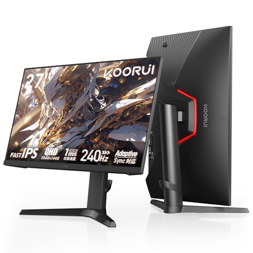 KOORUI ゲーミングモニター 27インチフルHD 240Hz 液晶 solvertex_za8f25c2ebea