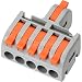 GKEEMARS 10Pcs Mini Electrical Wire Connectors, DIY Splicing into 4/6/8/9/10 Way Quick Connector Terminal Blocks (1 in 5 Out, Nylon)
