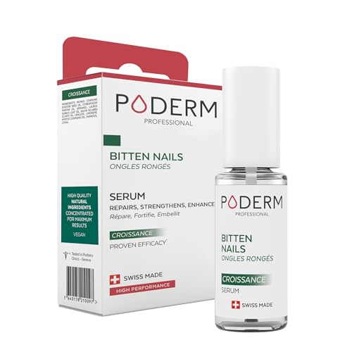 PODERM - STOP UÑAS MORDIDAS – Esmalte Amargo Alternativo - Sérum Reparador Antiestrés 100% Natural - Reactiva Crecimiento - Adultos y Niños – Hecho en Suiza