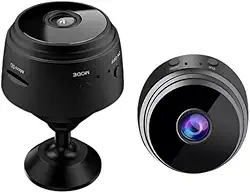 Kit 02 Câmera Espiã Mini HD Wi-Fi com Sensor de Presença, Visão Noturna e Suporte de Encaixe