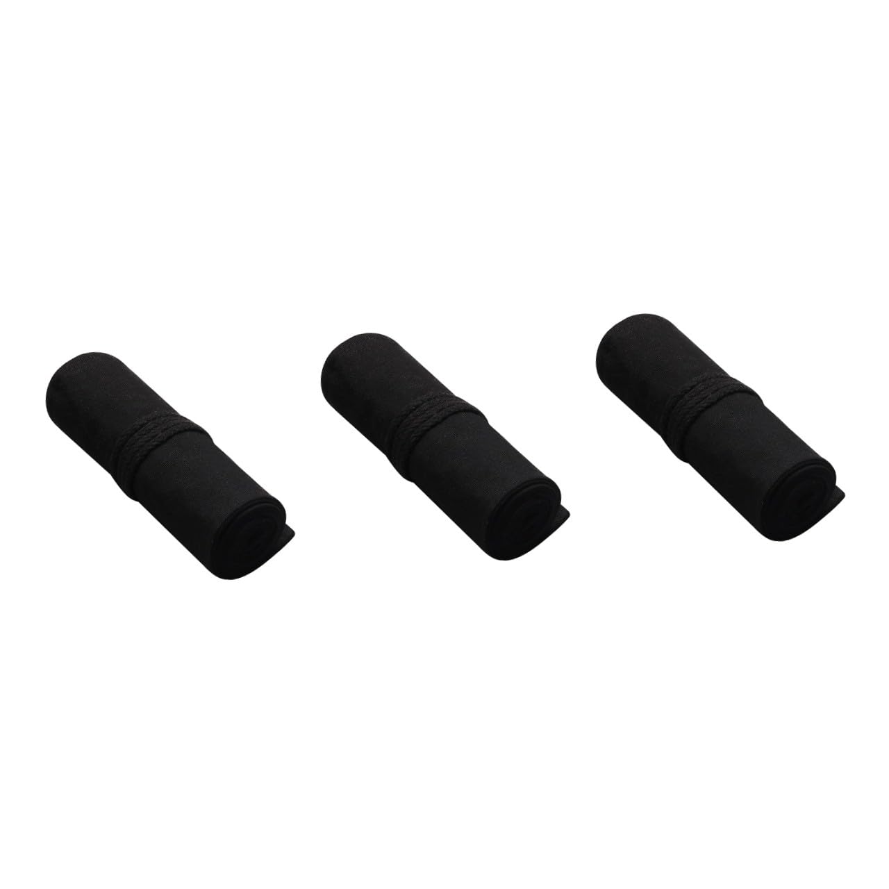 Ciieeo 3pezzi Astuccio Rotolo Tela Portatile Per Artisti Scomparti Per Pennarelli Pennelli e Matite Colorate Design Elegante e Pratico Per Viaggi e Scuola Nero