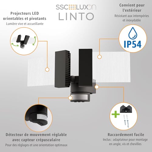 Applique murale LED blanche orientable pour sécuriser entrée et garage - 6
