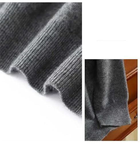 Men's Long Sleeve Cashmere Knitted Pullover Solid Color Sweater Casual Business Top4