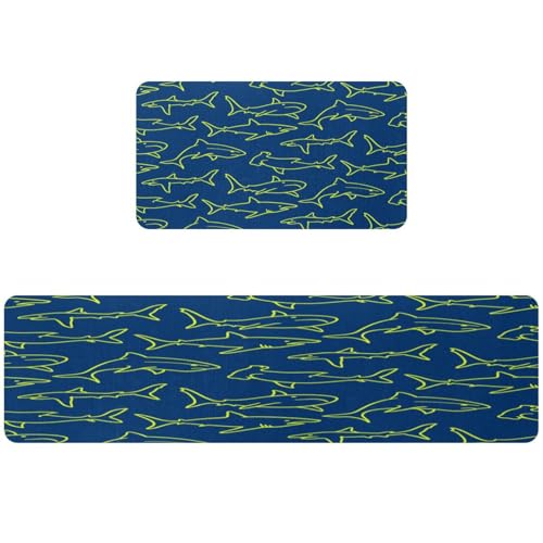 Alfombrillas de cocina antideslizantes VAPOKF evita resbalones con tapetes lavables 2