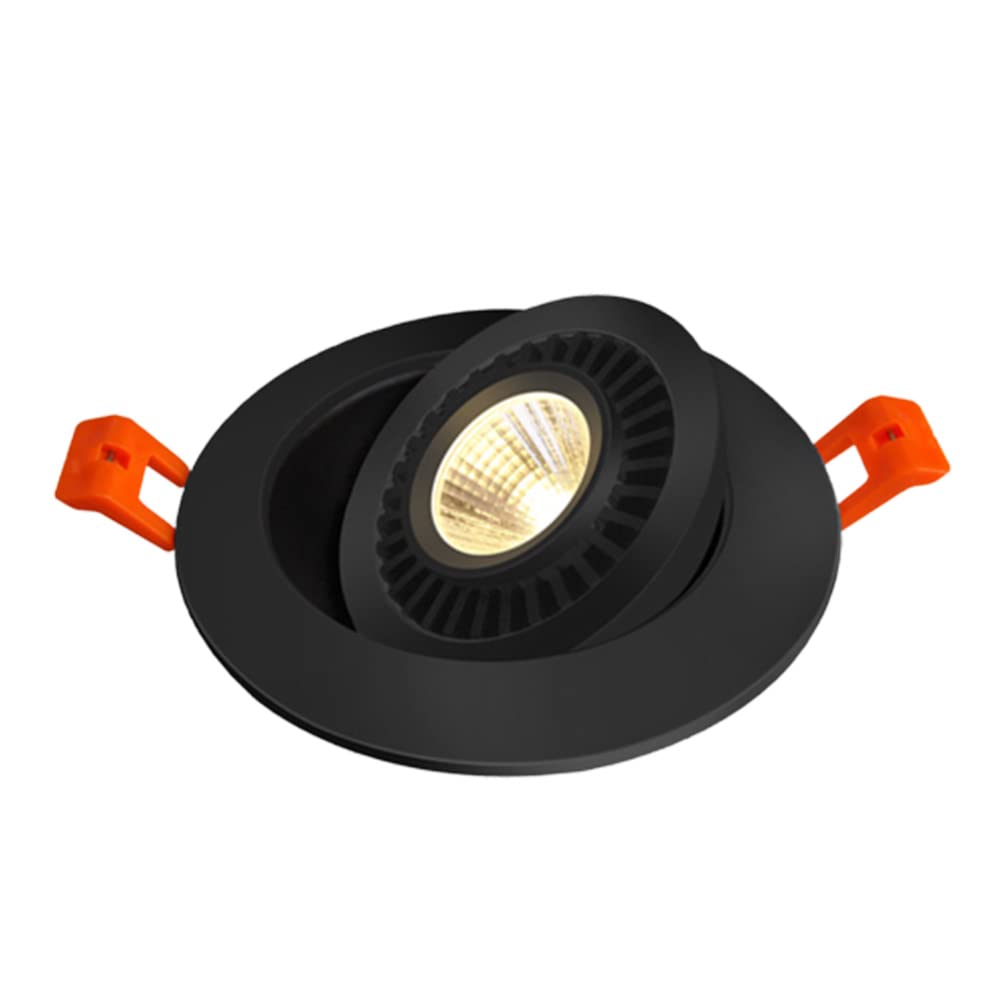 YNBSHGAA COB Recessed Downlight Round Baffle Trim 90 Angle Adjustable Eyeball Retrofit Spotlight 3W/5W/7W/12W Daylight Retrofit Downlight Gimbal LED Recessed Lighting,7w-6000K