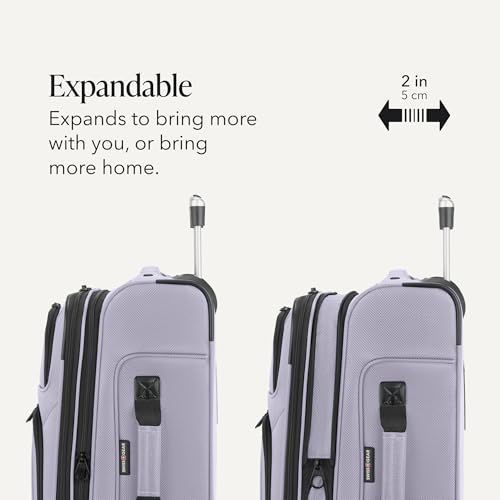 Image of SWISSGEAR Sion Carry-On /Large Softside Expandable Spinner Luggage Set, Lightweight, Evening Haze, 2-Piece Set (21 /29-Inch)