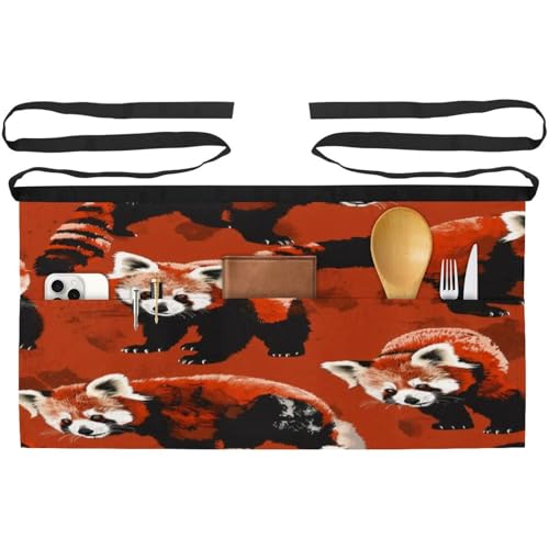 Lot de 3 tabliers courts de chef avec 3 poches pour bistrot et cuisine