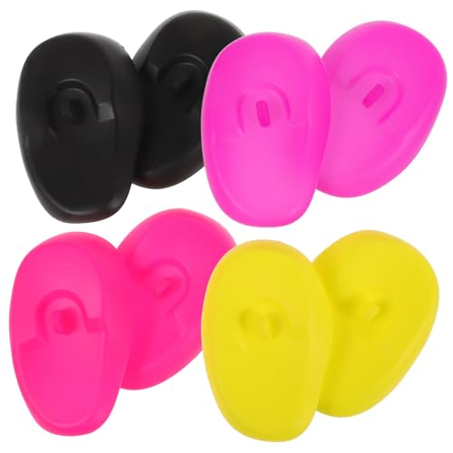 BESTYASH 4 Pares orejeras de peluqueria para tinte de pelo oreja de peluqueria protección caliente teñir protector de oídos de silicona accesorios de salón gel de sílice