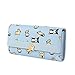 BAYSTORY Corgi Women Big Spender Clutch Travel Organizer Large Travel Purse Perfect Carry-All Money Manager Tri-fold Wallet (blue)