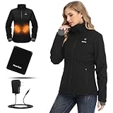 Smarkey Heated Jacket for Women With 1pcs 4400mAh Battery And Charger For Winter Outdoor Wear (M)