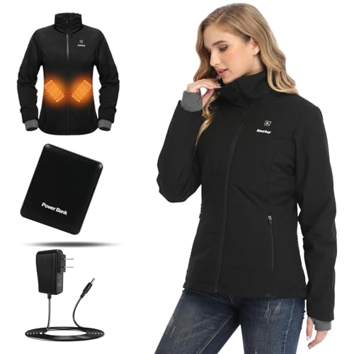 Smarkey Heated Jacket for Women With 1pcs 4400mAh Battery And Charger For Winter Outdoor Wear (M)