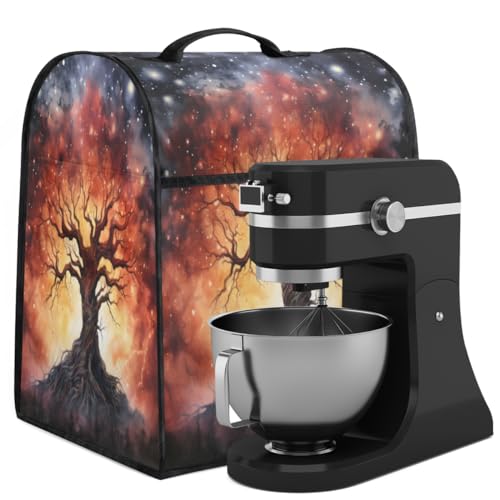 Coffee Maker Cover Galaxy Tree Kitchen Appliance Covers Small Appliance Covers Blender Cover Juicer Cover Dust Covers for Kitchen Appliances with Top Handle and Pockets,Washable,C536