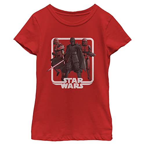T-shirt Star Wars fille rouge XS coton manche courte imprimé