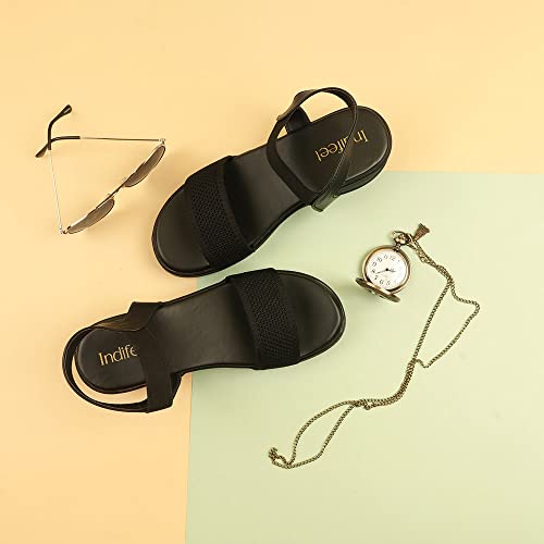 Image of Indifeet - platform heels sandals for women, stylish wedges ladies sandal, woman fashion latest wedge design, women's girls footwear, fancy ladies' flatforms trendy lady best