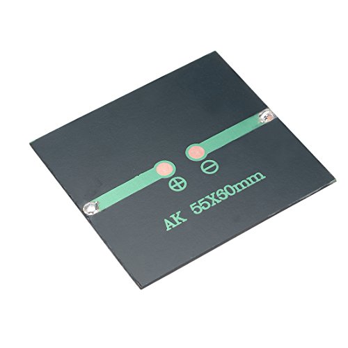 sourcingmap 5Pcs 3V 110mA Poly Mini Solar Cell Panel Module DIY for Light Toys Charger 60mm x 55mm - Image 4