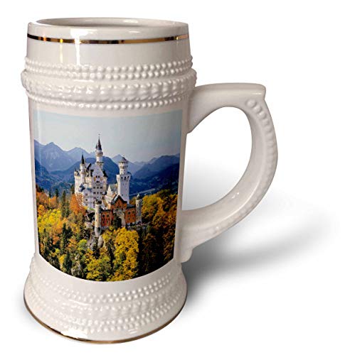 Mug 22oz de cerámica blanca con diseño Neuschwanstein miniatura 1