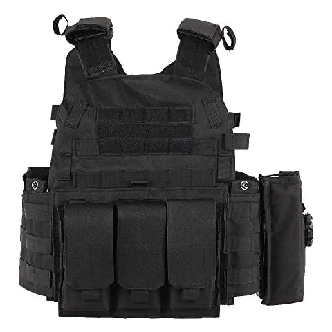 Doorslay Outdoor Men's Modular Vest 600D oxford cloth ensured Hunting Gear Load Carrier Vest with Hydration Pocket Cover