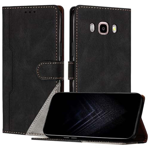 【MATERIALE PREMIUM】Realizzato in pelle di alta qualità e dotato di un resistente paraurti interno in TPU, l'astuccio portafoglio Samsung Galaxy J710/ J7 2016 offre un tocco lussuoso e un aspetto visivamente gradevole. Le cuciture rinforzate ne migliorano la durata e forniscono una protezione aggiuntiva.