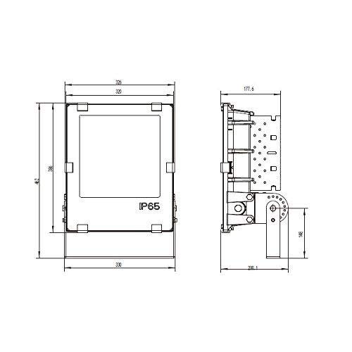 LED Flutlichtstrahler AML® FLP 200W, dimmbar, IP65, Profi-Qualität mit Lumileds LED, MW Treiber, flimmerfrei, 5700K