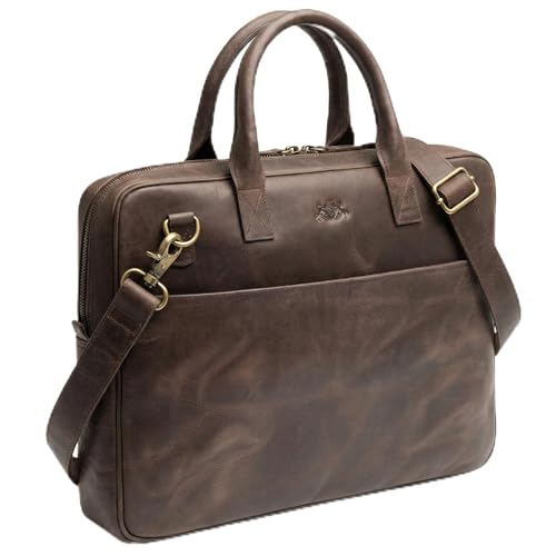 Sac ordinateur portable cuir marron pour aller au bureau ou à l'université