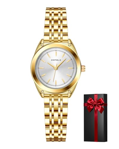 CIVO Montre Femme Quartz Etanche: Montres Doré Acier Inoxydable Vintage - Montre Analogique Femme Design Petit - Cadeau Élégante pour Femmes