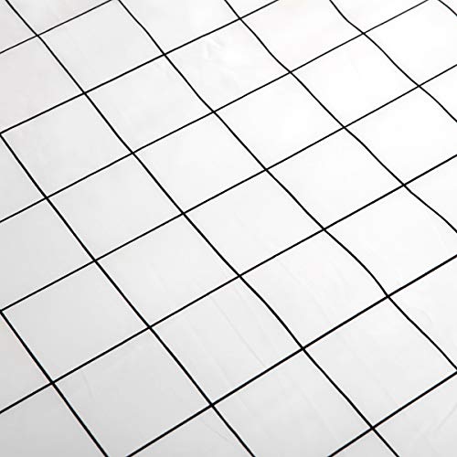 Vaulia Soft Microfiber Duvet Cover Set, Geometry Print Checked Pattern, White And Black Color Twin Size 2-Piece Set ( 1 Duvet Cover 1 Pillow Sham ) #TOP3