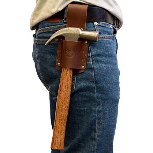 Hide & Drink, Leather Hammer Holster/Tool Holder/Organizer/Sheath/Case/Woodwork & Handcraft, Handmade Includes 101 Year Warranty :: Bourbon Brown #TOP1