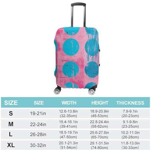 Travel Luggage Cover Elastic Washable Suitcase Cover Fashion Scratch-Resistant Baggage Covers Neon And Teal Suitcase Protector Fit 18-32 Inch Luggage2