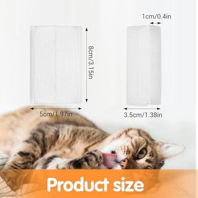 Soft Cat Brush for Grooming, 2Pcs Gentle Cat Tongue Brushes 2 in 1 Brush Sponge with Barbed Serrations Brushes Sensitive Cats Lightweight Daily Grooming Enhancing Intimacy Bonding Long Haired-bVvGHITI