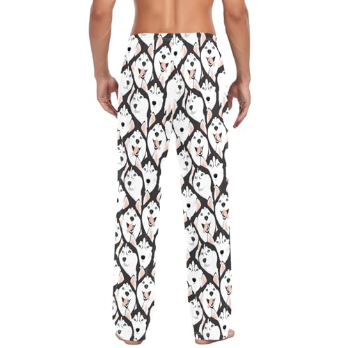 Men's Husky Dogs Pajama Pants Cotton Soft Comfy Sleep Lounge Pants Pjs Bottoms2