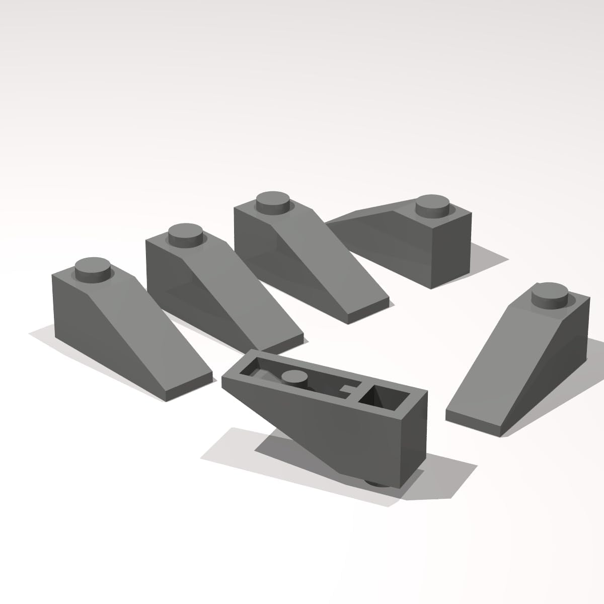 Classic Building Slope Bulk, Slope 33° 3x1 200 Piece, Compatible with Lego Parts and Pieces:(Colour:Green)