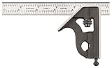 L S Starrett Company 11H-6-4R - Cast Iron - Steel Square, Combination Square, Blade Length: 6',...