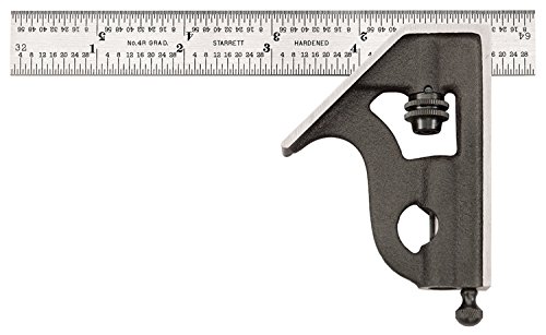 L S Starrett Company 11H-6-4R - Cast Iron - Steel Square, Combination Square