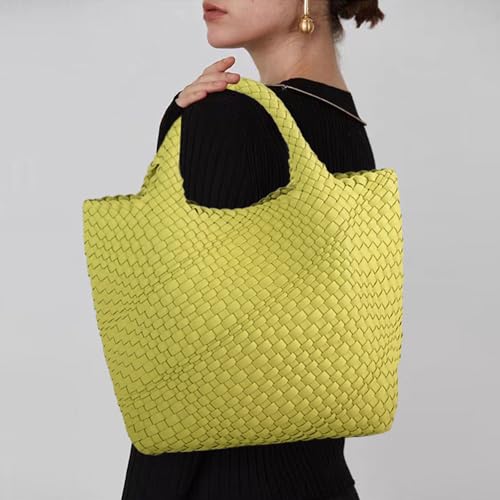 Image of JINMANXUE Fashion Woven Bag Shopper Bag Travel Handbags and Purses Women Tote Bag Large Capacity Shoulder Bags