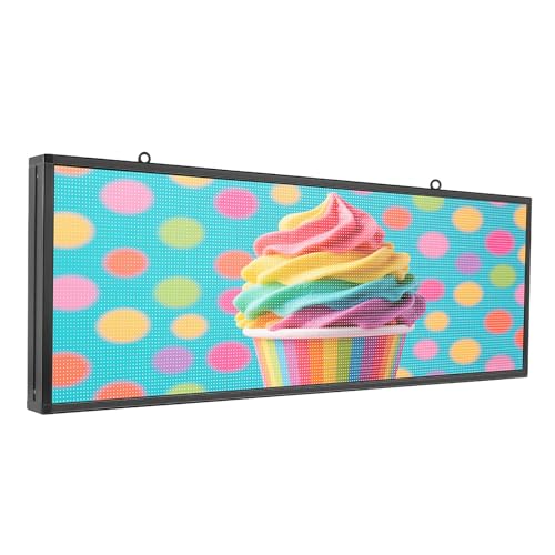 Image of P6 ‌Programmable Scrolling LED Sign 40 inchx17 inch, IP65 Waterproof Programmable Digital Sign, Supports Text /Image /Video for Restaurants & Retail Stores
