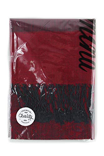 Paskmlna Paisley Jacquard Pashmina Shawl Wrap Scarf Stole,Burgundy-black018-09,Large - Thumbnail 5