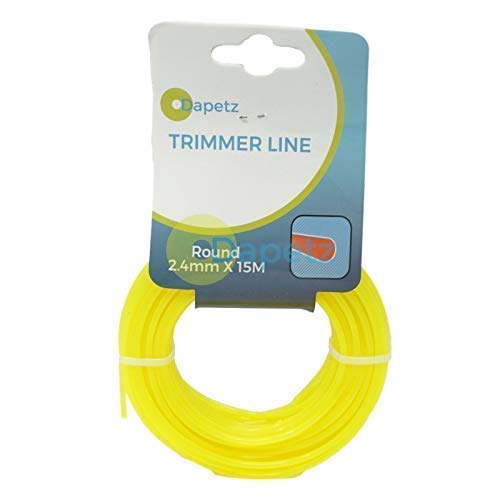 Dapetz 2.4mmx15m Circle Nylon Garden Hedge Hand Grass Strimmer Trimmer Line Wire Refill