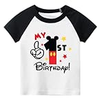 Luke & Lulu First Birthday Outfits for Baby Boys Shirts - Mouse Theme, One, 1st Birthday